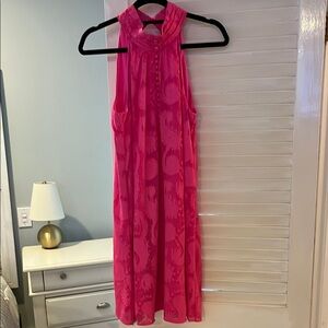 Vibrant Pink Sleeveless Dress